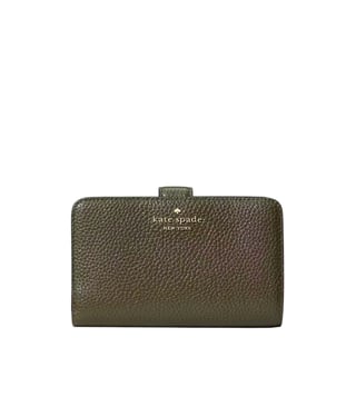 Kate Spade Dark Green Lena Textured Bifold Wallet