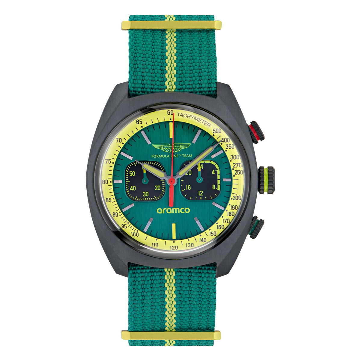 Aston Martin Green Round Dial Analog Men's Watch MTFD1F50143