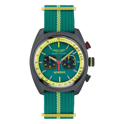 Aston Martin Green Round Dial Analog Men's Watch MTFD1F50143