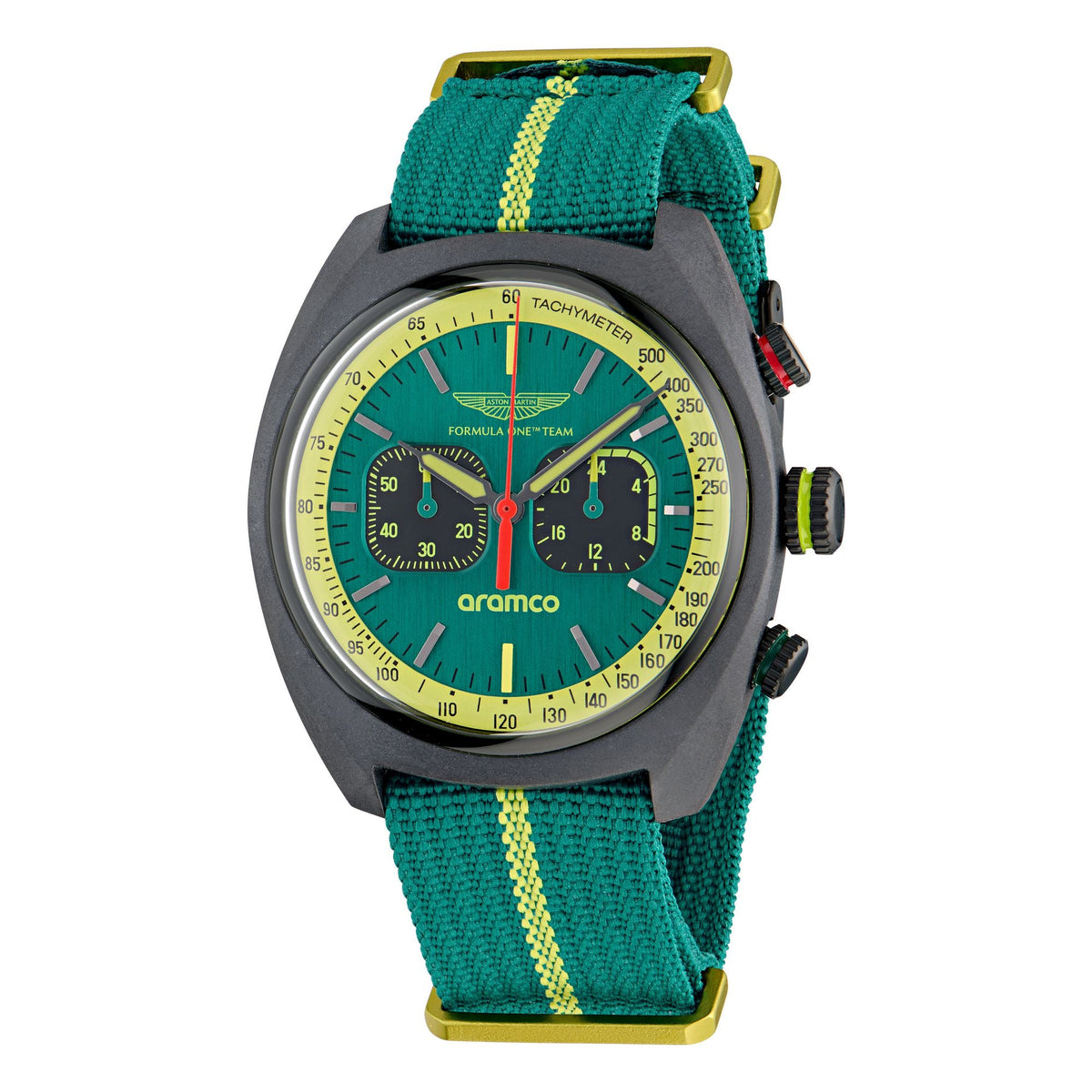 Aston Martin Green Round Dial Analog Men's Watch MTFD1F50143