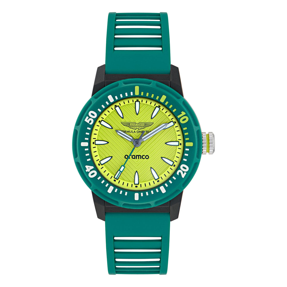 Aston Martin Yellow Round Dial Analog Men's Watch MTFK1F50143
