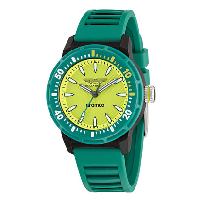 Aston Martin Yellow Round Dial Analog Men's Watch MTFK1F50143