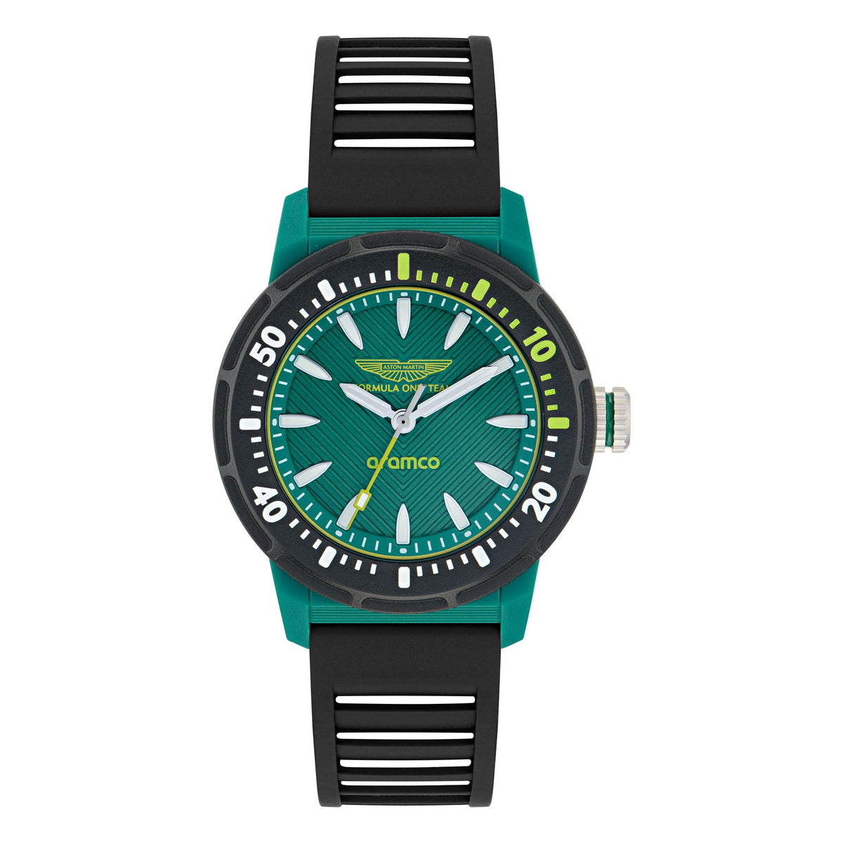 Aston Martin Green Round Dial Analog Men's Watch MTFK1F50243