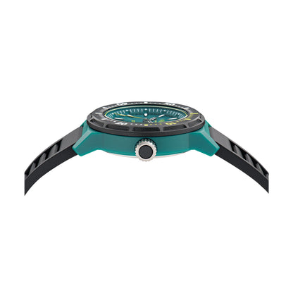 Aston Martin Green Round Dial Analog Men's Watch MTFK1F50243