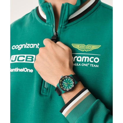 Aston Martin Green Round Dial Analog Men's Watch MTFK1F50243
