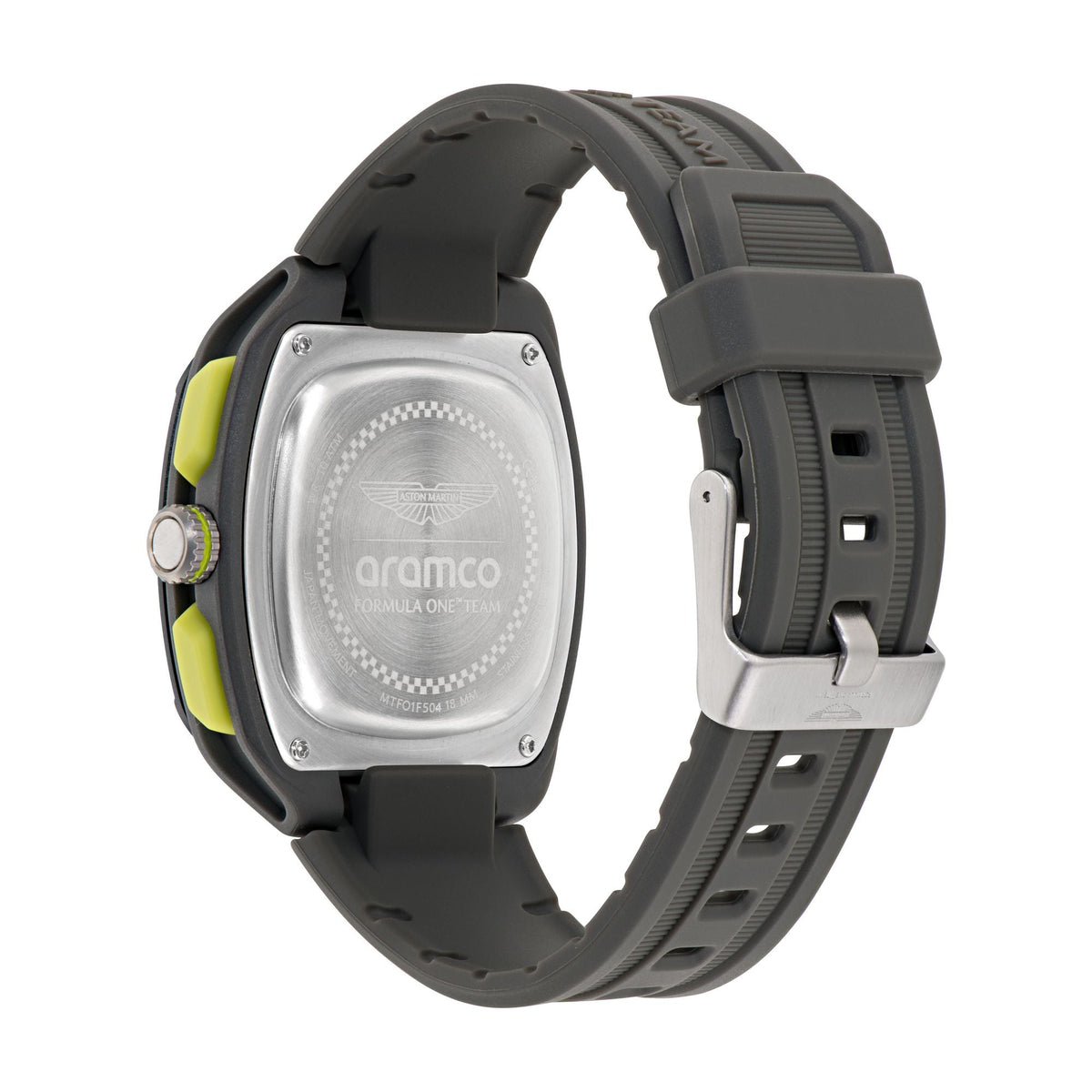 Aston Martin Yellow Square Dial Analog Men's Watch MTFO1F50443