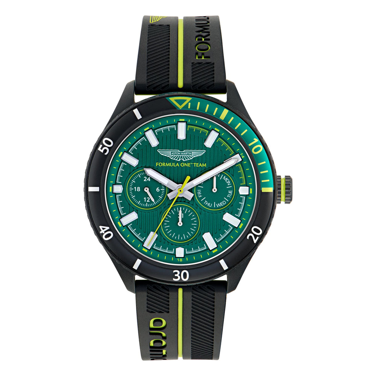 Aston Martin Green Round Dial Analog Men's Watch MTFP1F50343