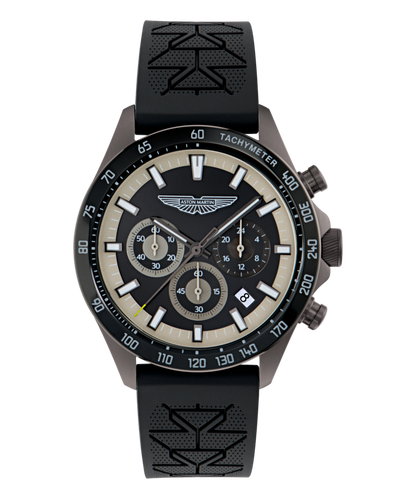 Aston Martin Round 44mm Black Dial Analog Men Watch - MTIS2S6063E