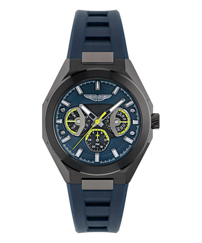 Aston Martin Blue Octogonal Dial Analog Men's Watch MTRI1F5013E
