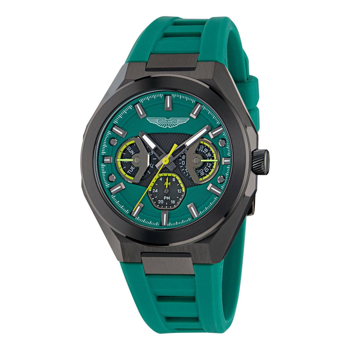 Aston Martin Green Octogonal Dial Analog Men's Watch MTRI1F5033E