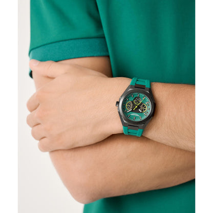 Aston Martin Green Octogonal Dial Analog Men's Watch MTRI1F5033E