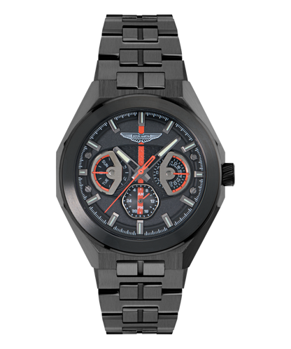 Aston Martin Round 42mm Black Dial Analog Men Watch - MTRI2S6053E