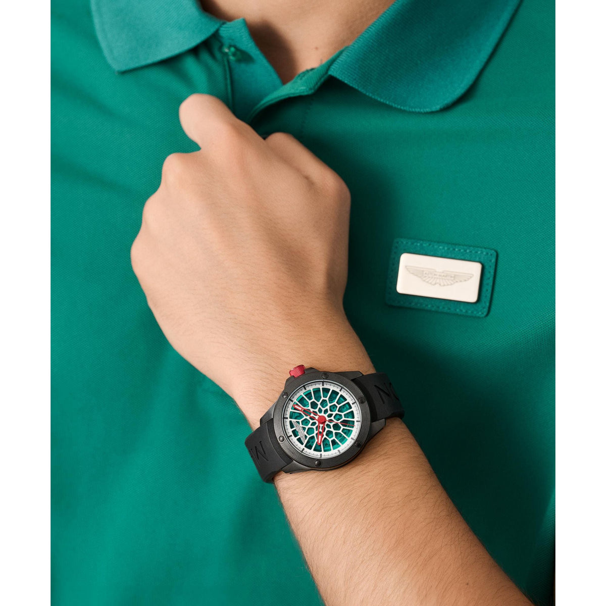 Aston Martin Green Round Dial Mechanical Automatic Men's Watch MTRR1F5023E