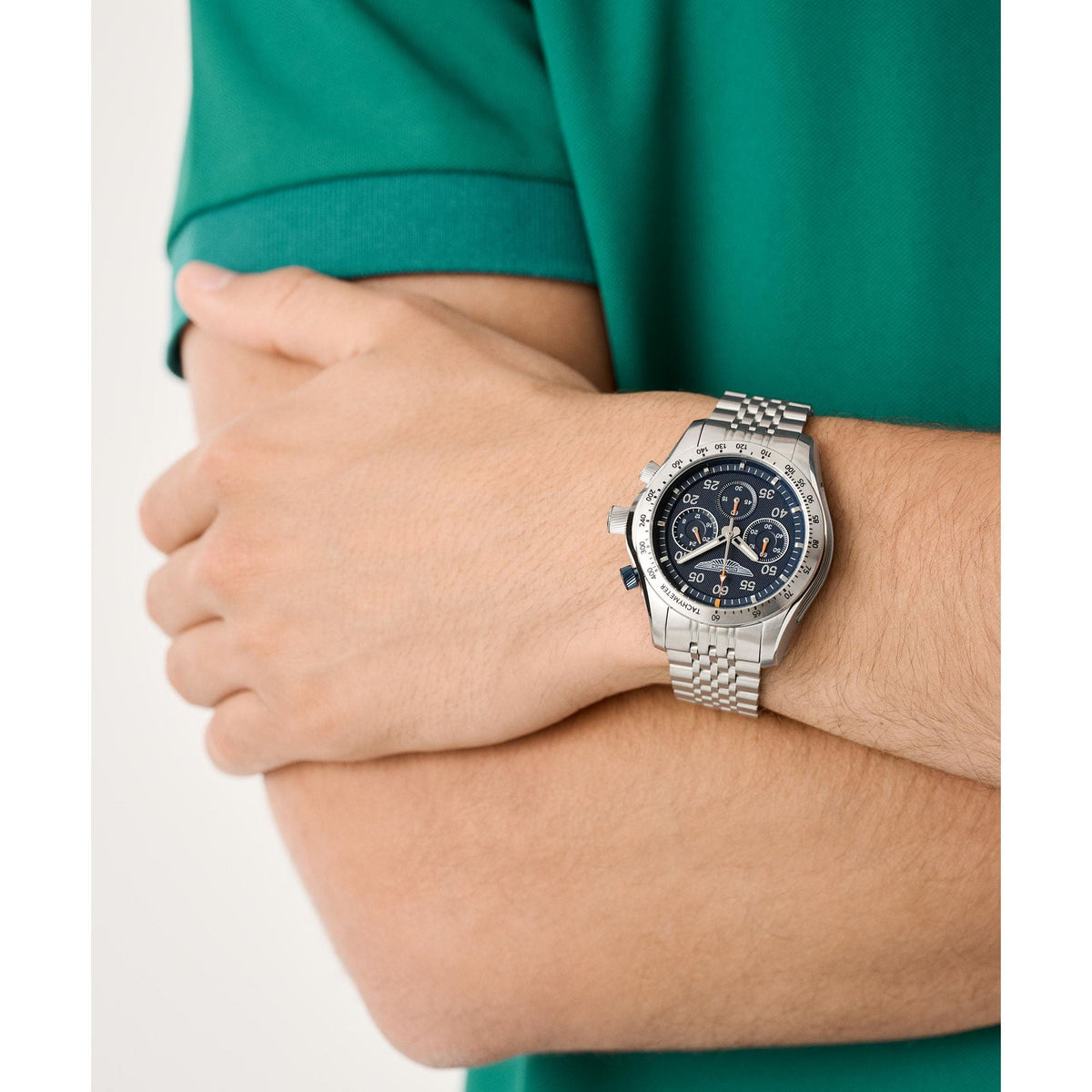 Aston Martin Blue Round Dial Analog Men's Watch MTRS1F5033E