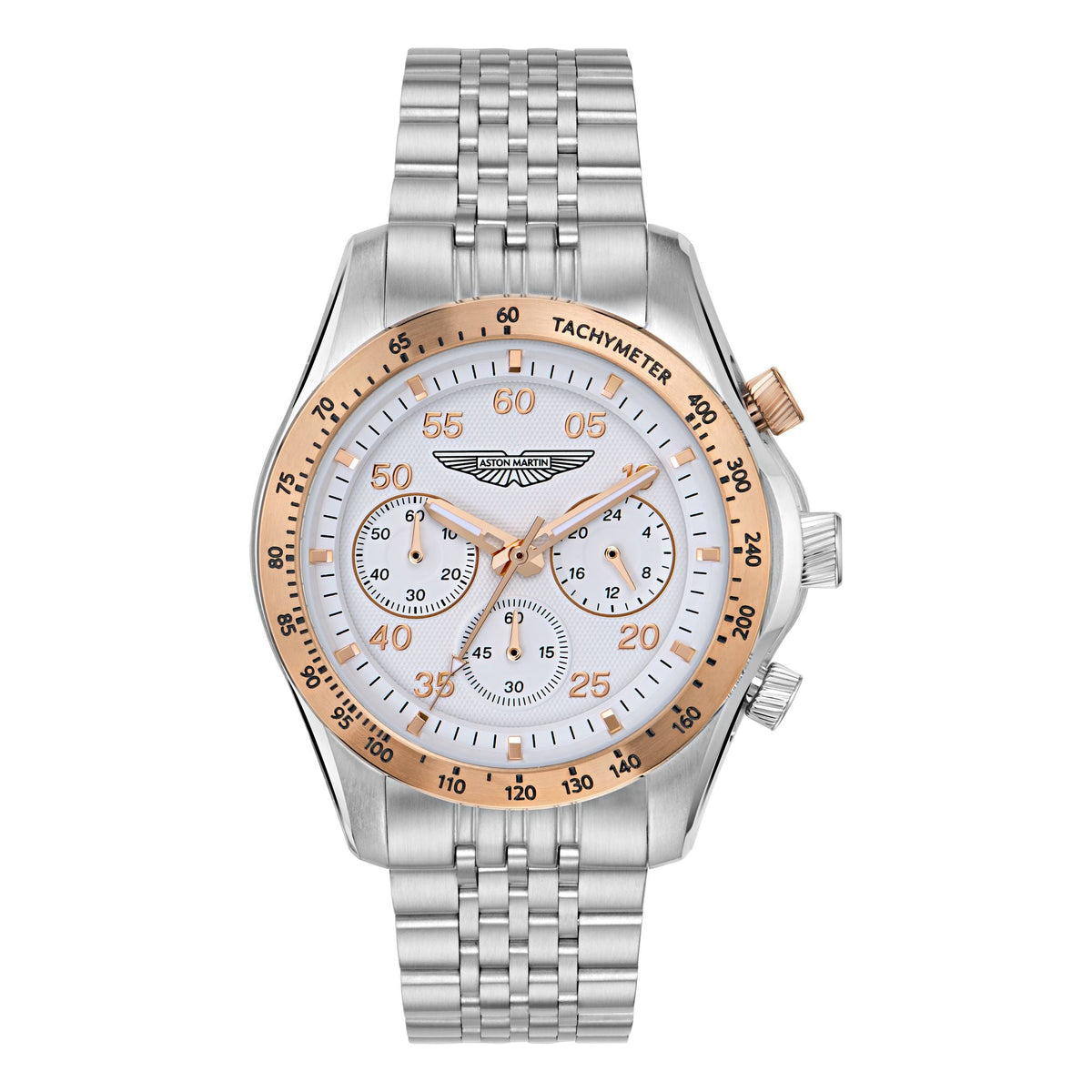 Aston Martin White Round Dial Analog Men's Watch MTRS1F5043E