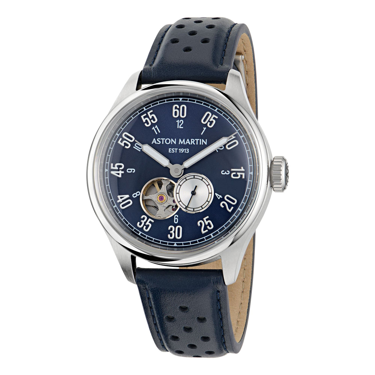 Aston Martin Blue Round Dial Automatic Men's Watch MTTS1F5023E