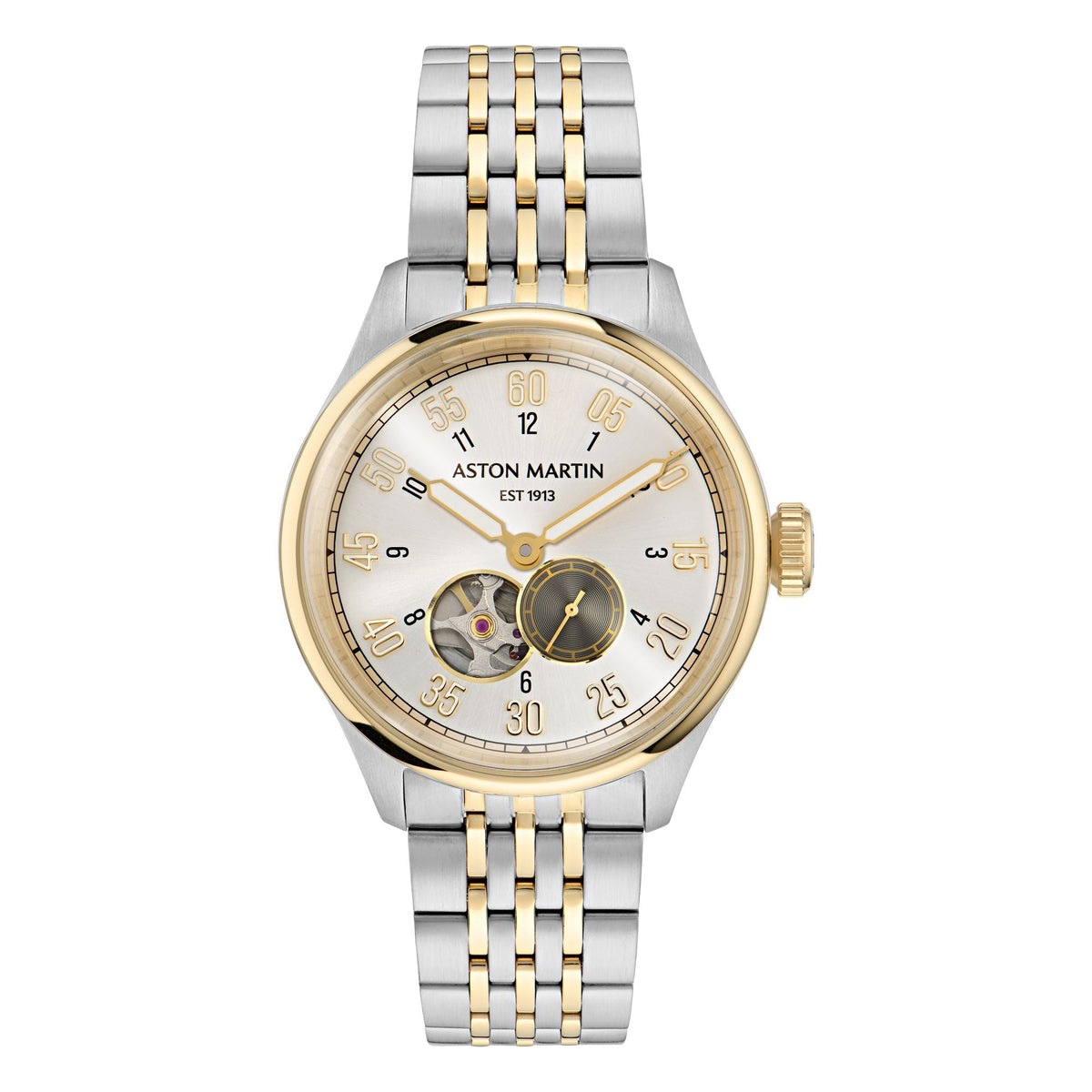 Aston Martin Silver Round Dial Automatic Men's Watch MTTS1F5033E