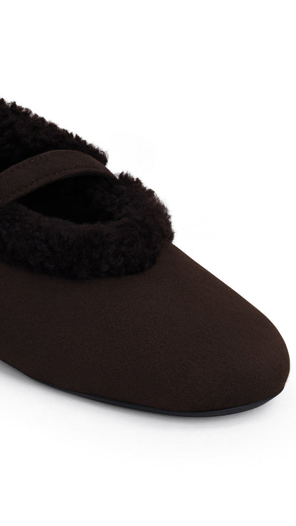 Alaïa Ballet Flats In Merino Shearling
