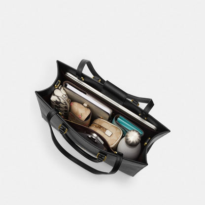 Coach Maggie Tote Bag Gold Dark Stone