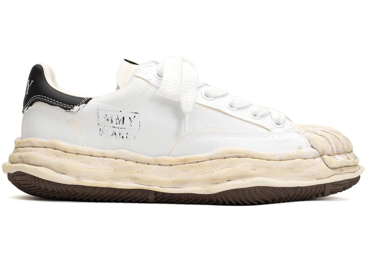 Maison Mihara Yasuhiro Blakey Og Film Attached Canvas Low White