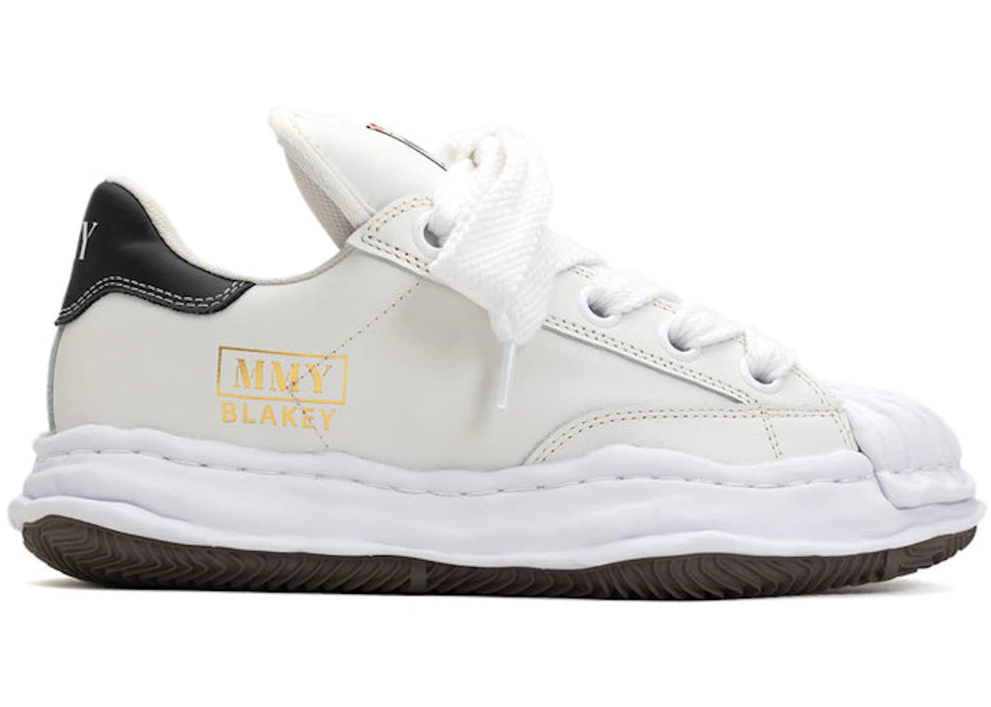 maison mihara yasuhiro blakey puffer og sole canvas low white