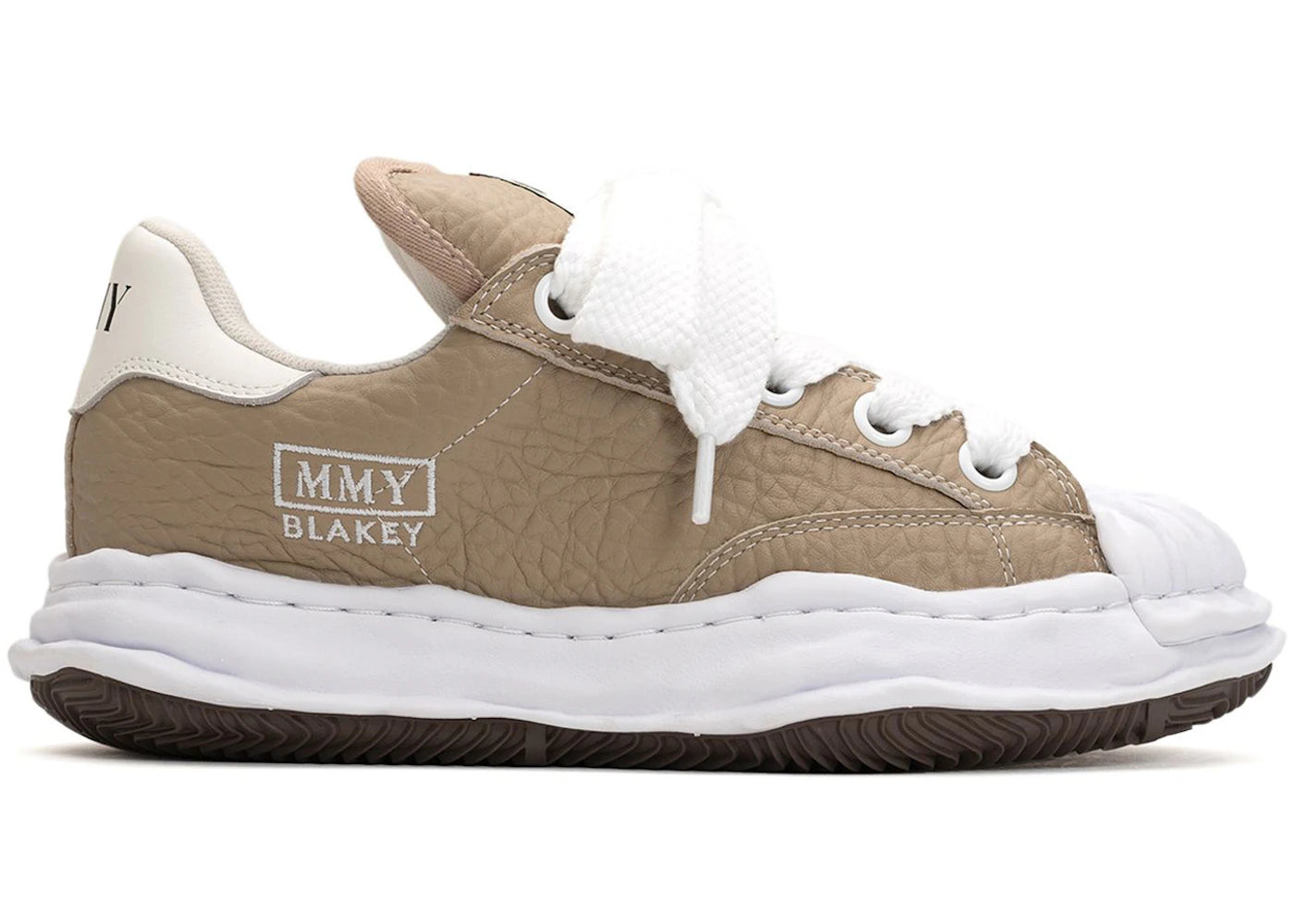 Maison Mihara Yasuhiro Blakey Puffer Og Sole Monster Leather Low Beige