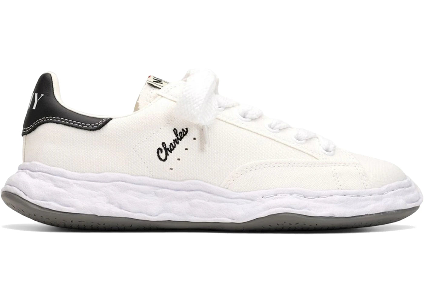 maison mihara yasuhiro charles og sole canvas low white
