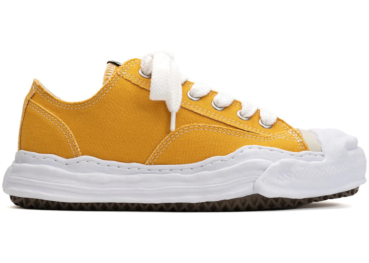 maison mihara yasuhiro hank og sole canvas low yellow