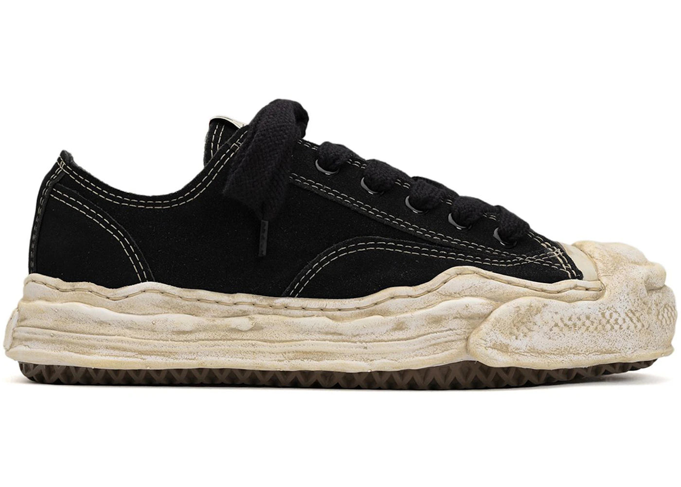 Maison Mihara Yasuhiro Hank Og Sole Suede Low Black White