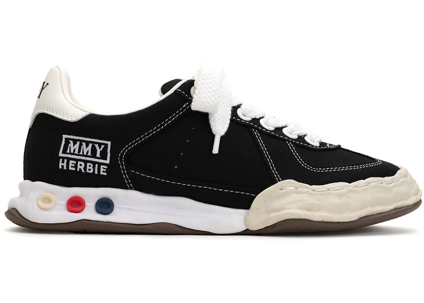 Maison Mihara Yasuhiro Herbie Og Sole Canvas Low Black White