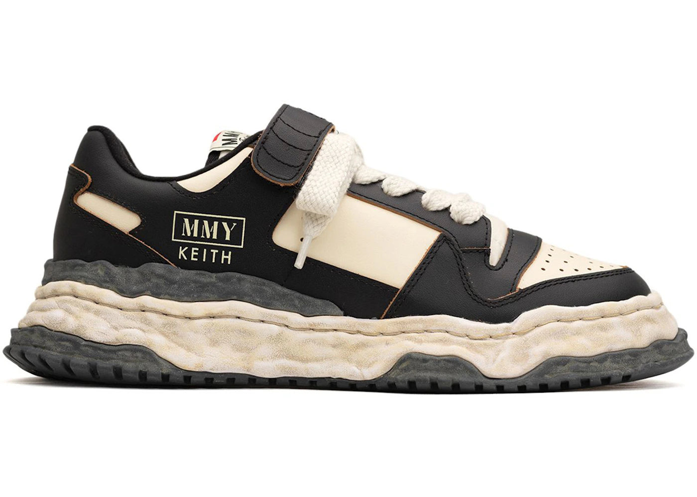 Maison Mihara Yasuhiro Keith Og Sole Vl Leather Low Black White