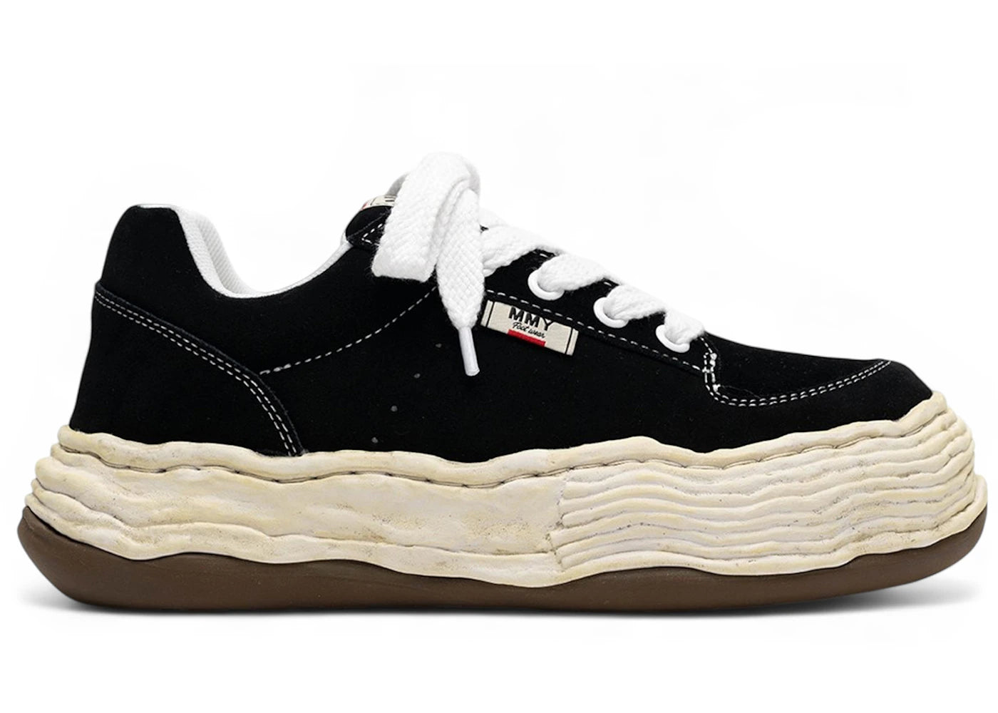 Maison Mihara Yasuhiro Oliver Og Distressed Sole Suede Low Black White