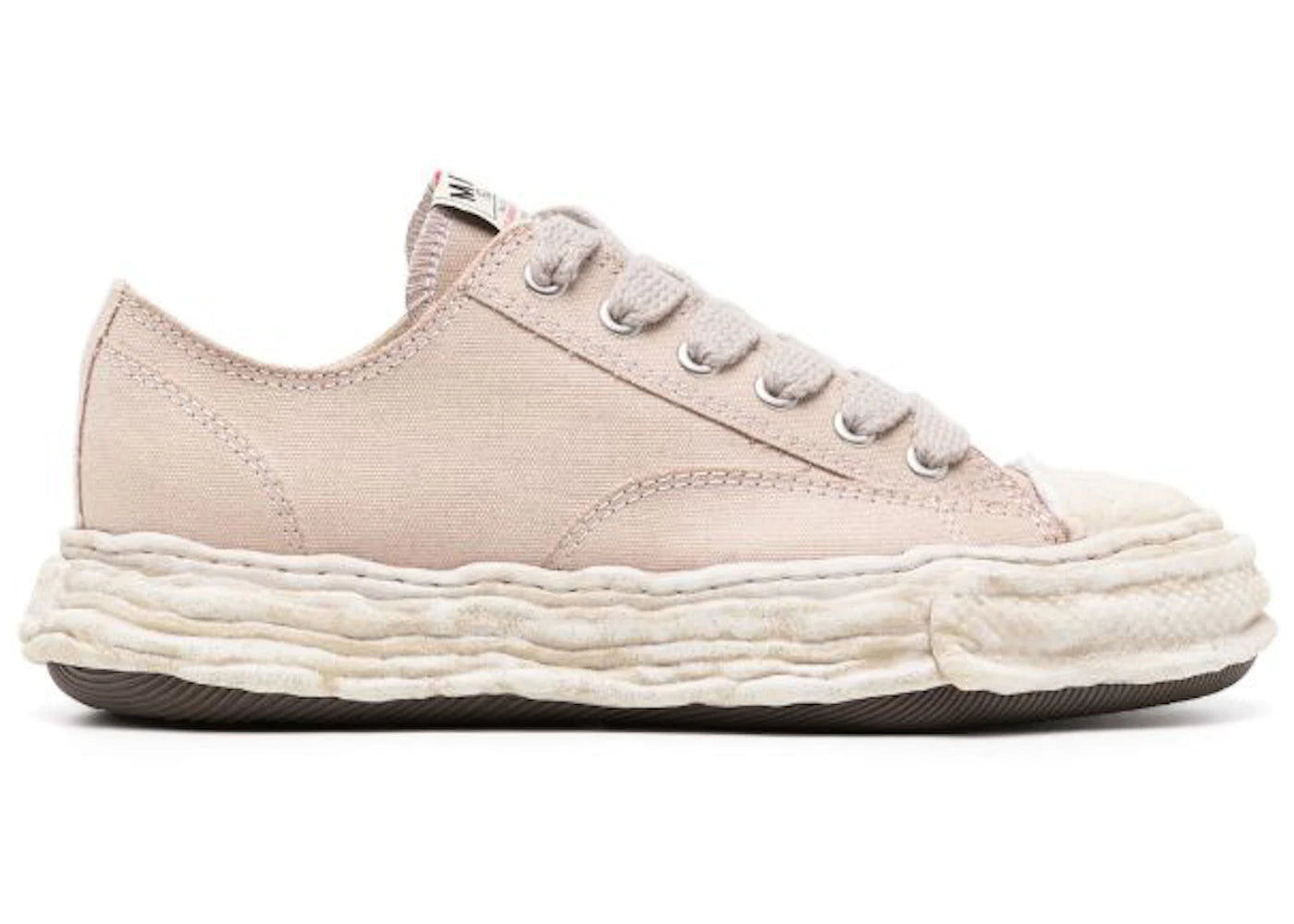 maison mihara yasuhiro peterson 23 og dyed sole canvas low beige