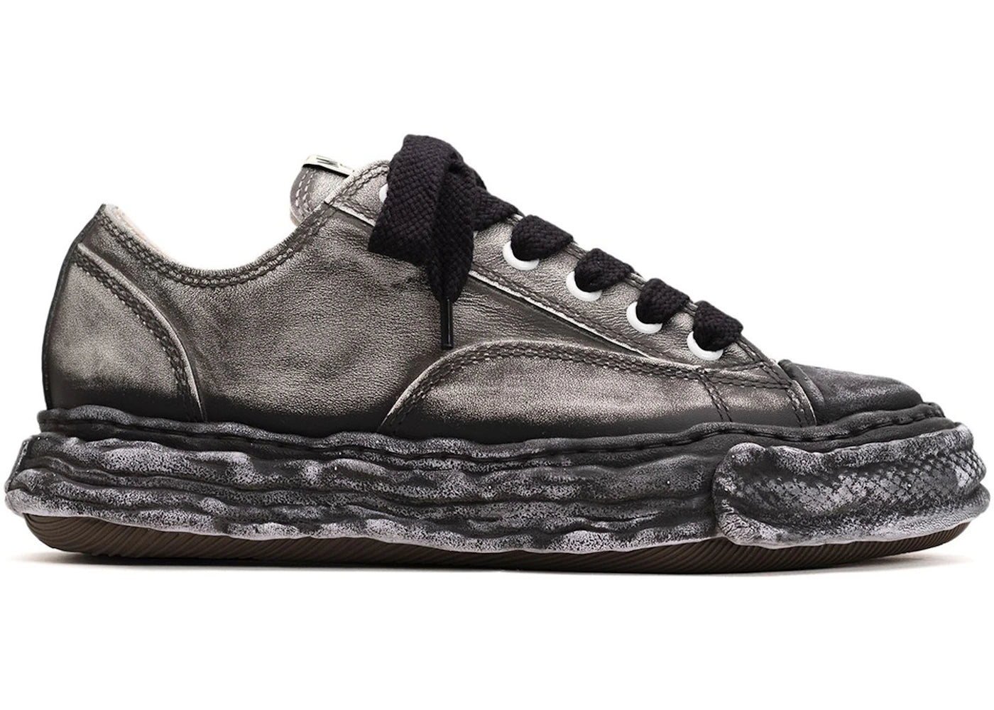 Maison Mihara Yasuhiro Peterson 23 Og Sole Faded Leather Low Black