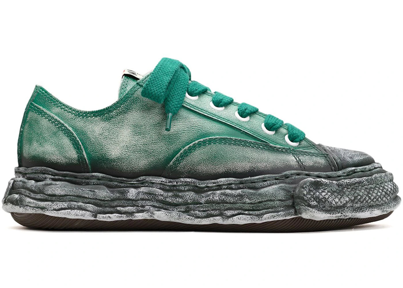 Maison Mihara Yasuhiro Peterson 23 Og Sole Faded Leather Low Green Black