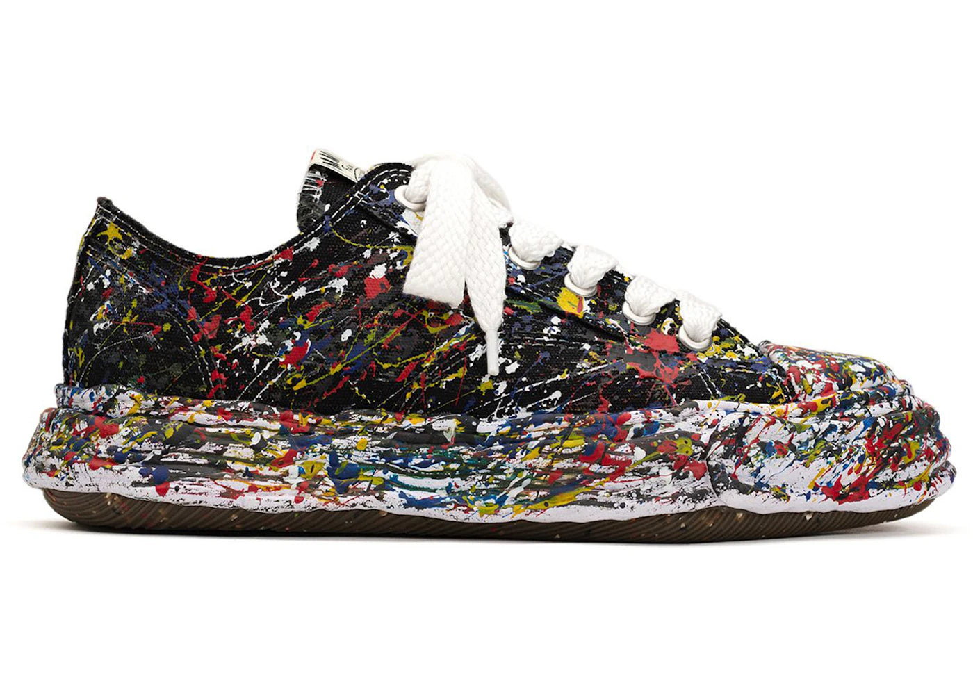 Maison Mihara Yasuhiro Peterson23 Og Sole Canvas Low Sputtering Paint Black White
