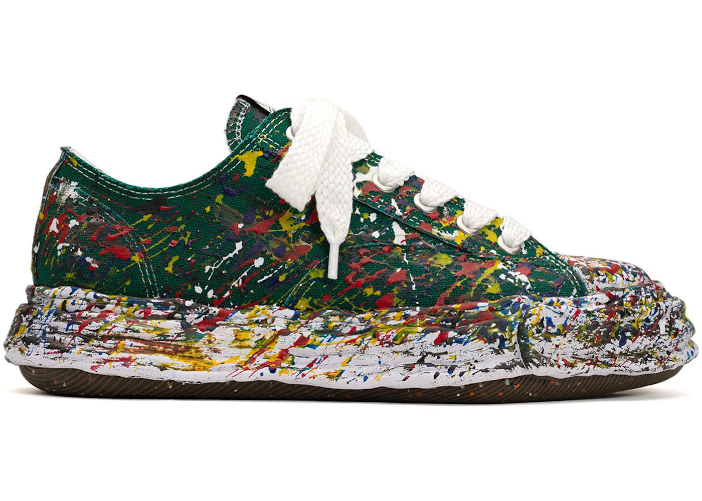 Maison Mihara Yasuhiro Peterson23 Og Sole Canvas Low Sputtering Paint Green
