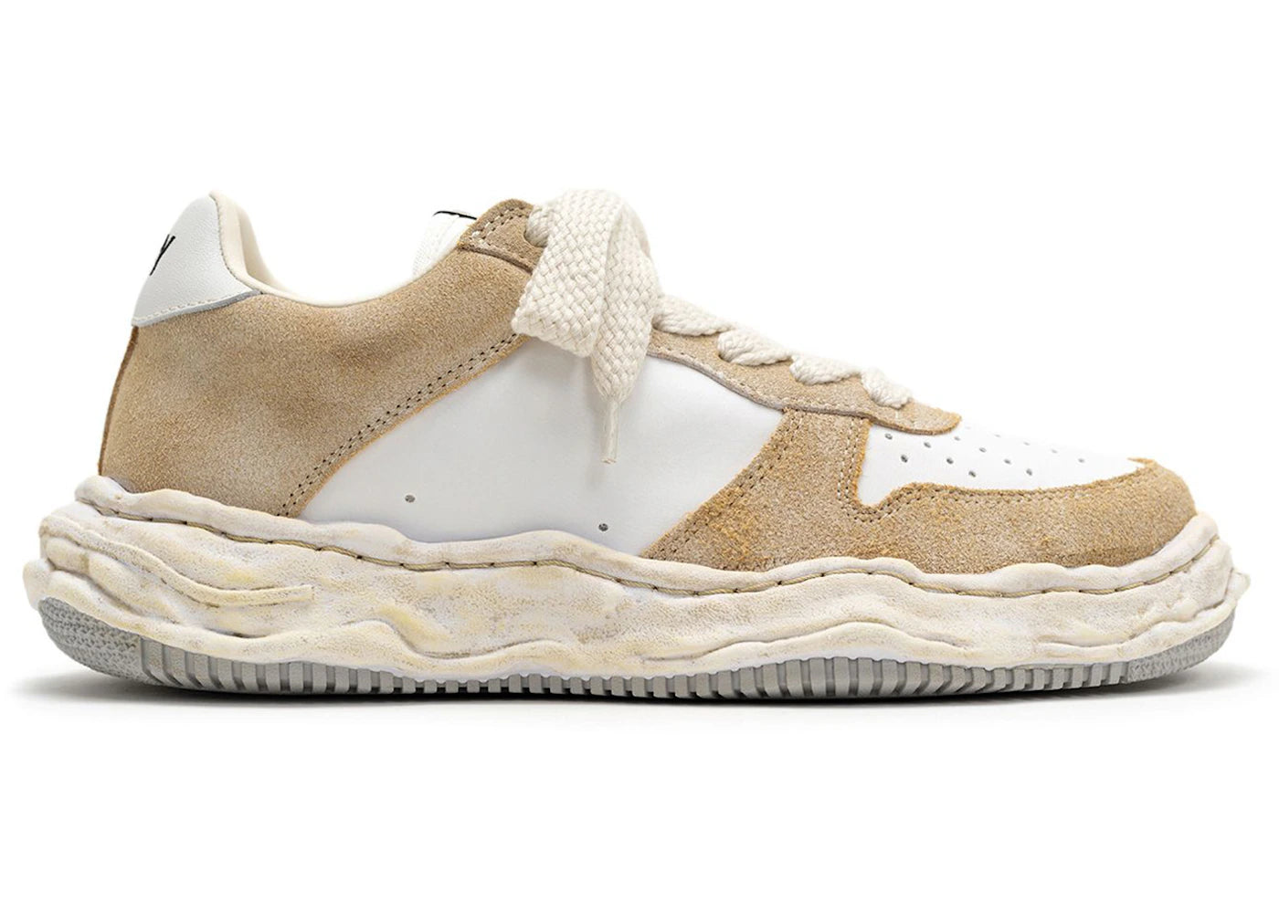 Maison Mihara Yasuhiro Wayne Og Sole Mix Material Low White Beige