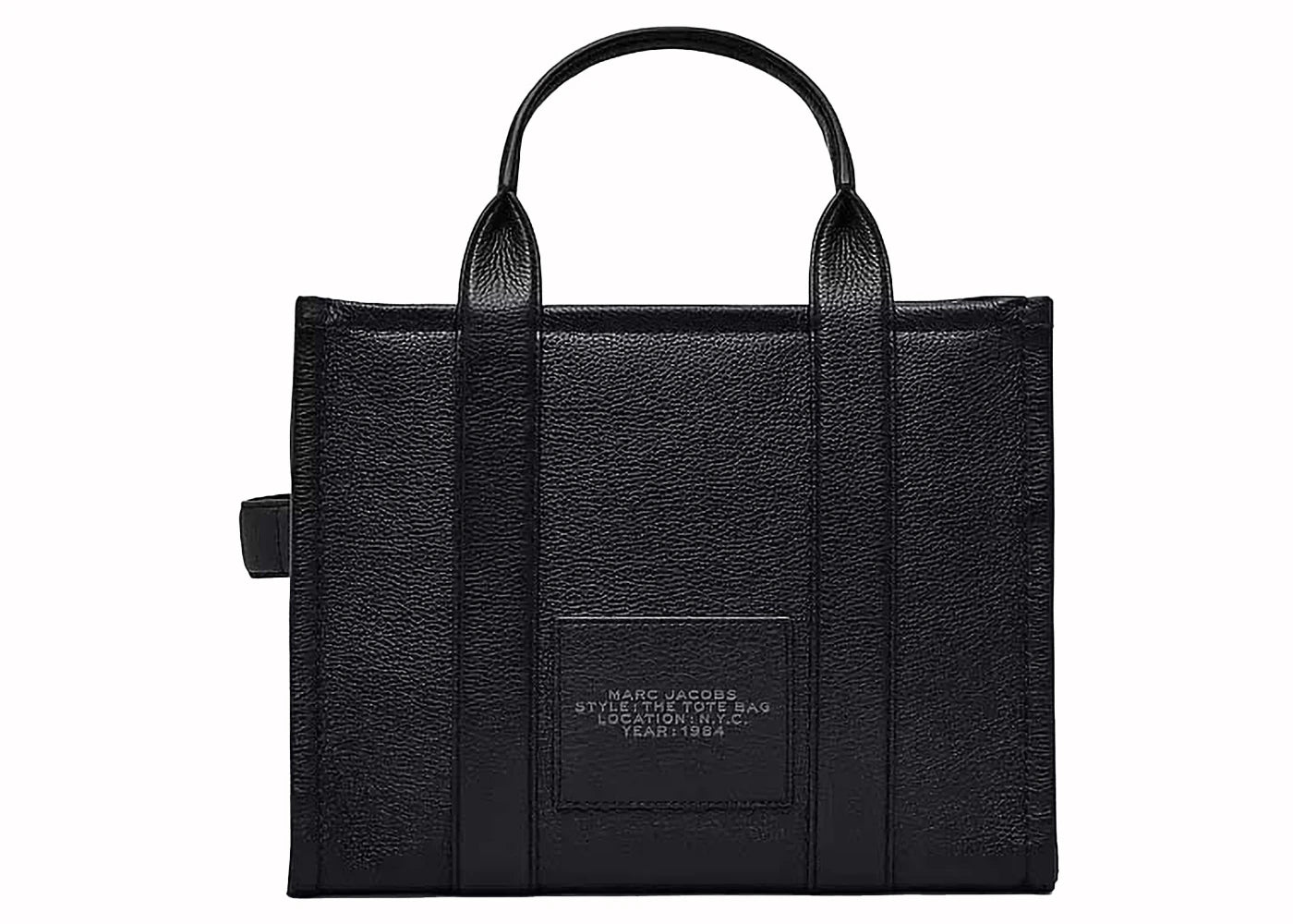 Marc Jacobs The Leather Medium Tote Bag Black