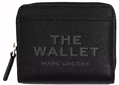 marc jacobs the leather mini compact wallet black