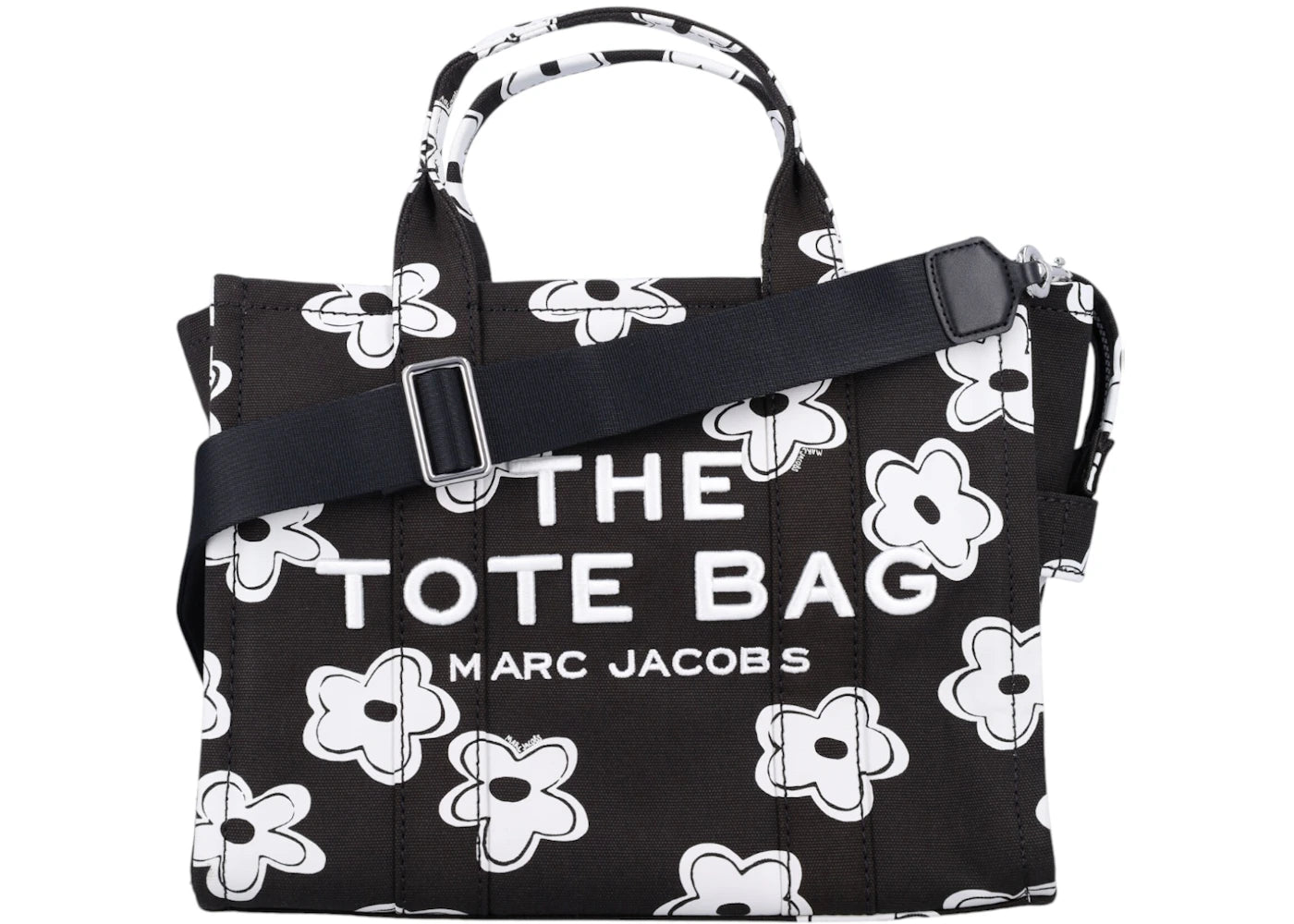 Marc Jacobs The Medium Tote Daisy Black White