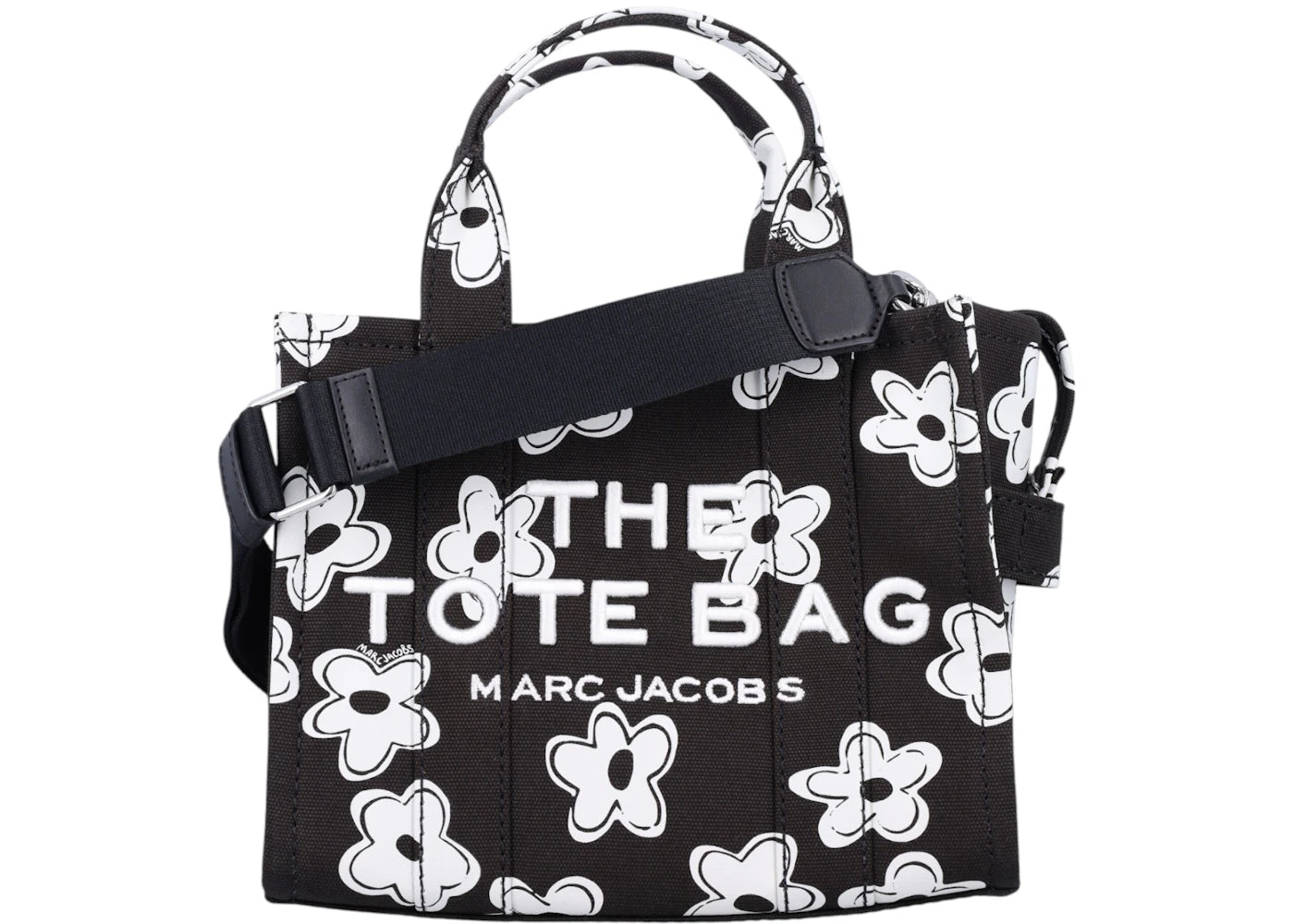 Marc Jacobs The Small Tote Daisy Black White
