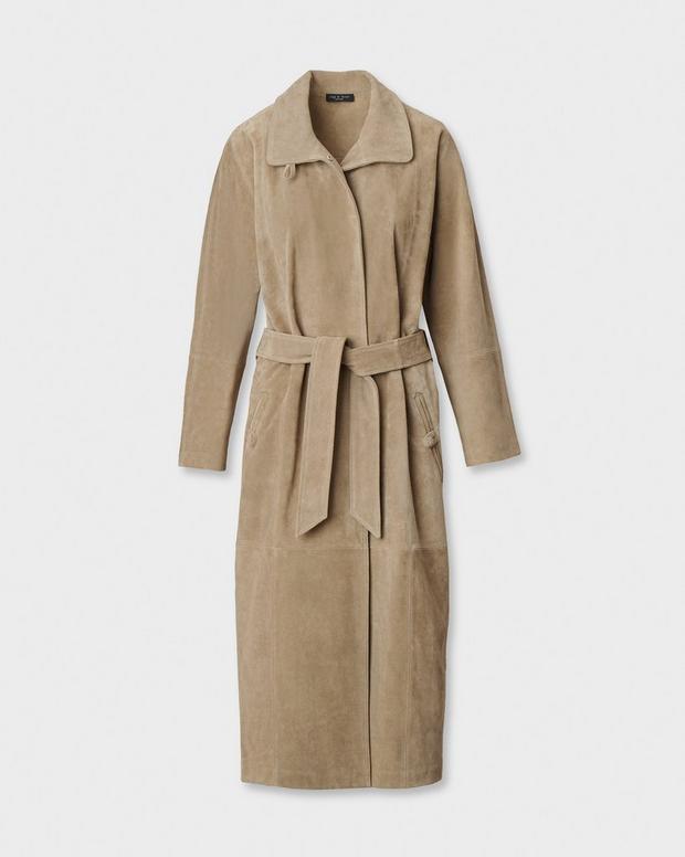 Rag & Bone Marlene Suede Trench Coat