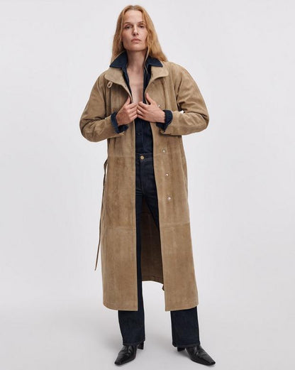 Rag & Bone Marlene Suede Trench Coat