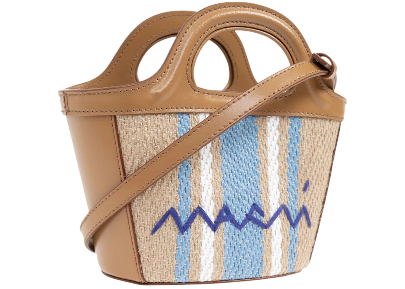 Marni Tropicalia Micro Bag Cigar/Opal/Lily White