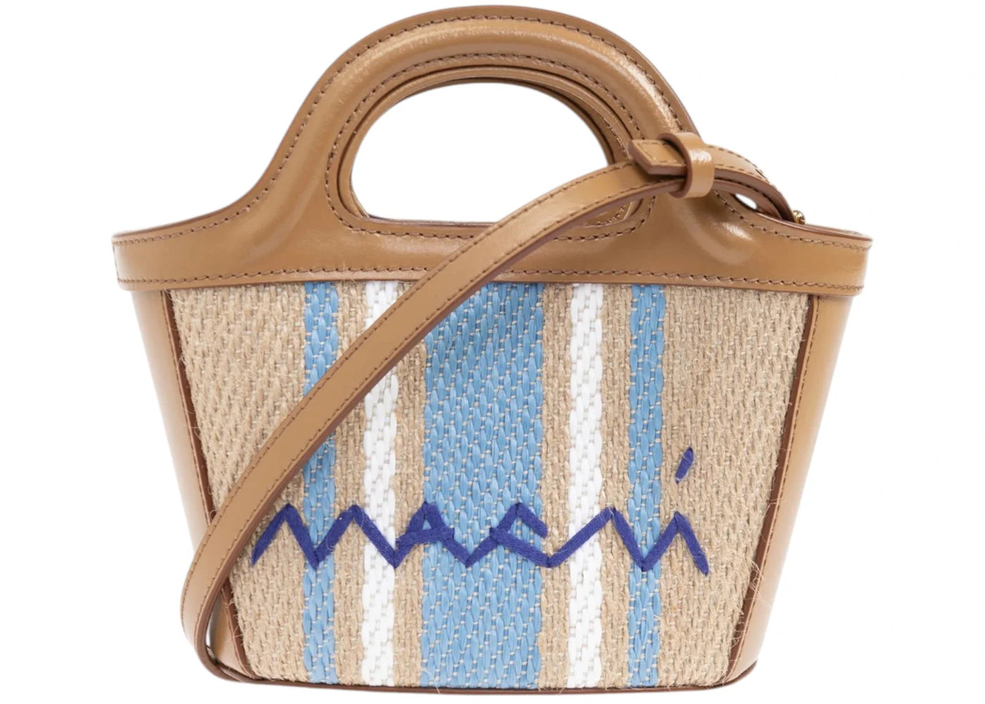 Marni Tropicalia Micro Bag Cigar/Opal/Lily White
