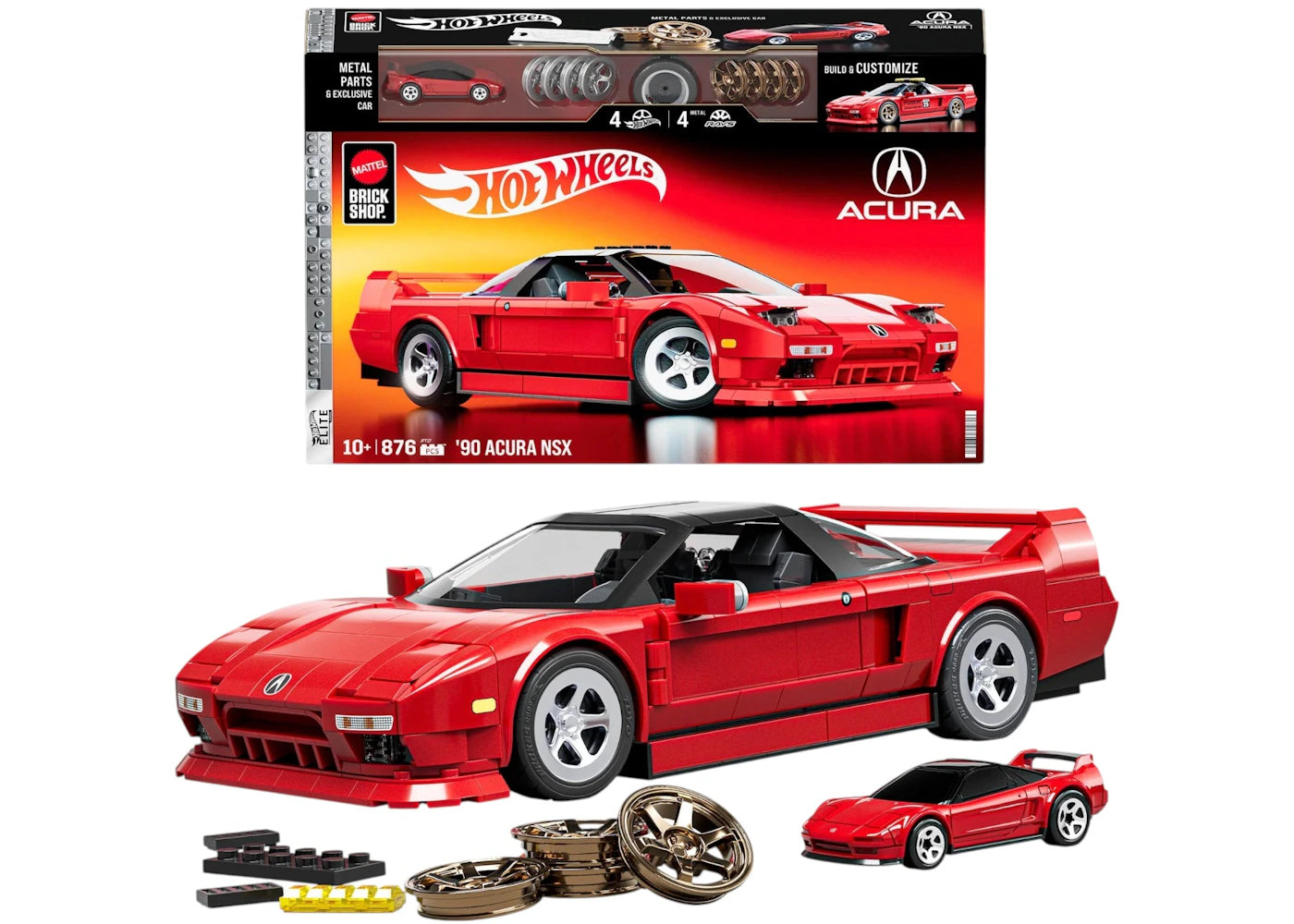Mattel Brick Shop Hot Wheels â€™90 Acura Nsx Building Set
