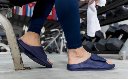 Oofos Men's Sport Flex Slide Navy
