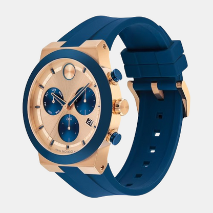 Movado Bold Fusion Men Quartz Rose Gold Dial Chronograph Ceramic Watch 3601139