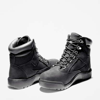 Timberland 6-Inch Waterproof Field Boot Black Nubuck Men'S